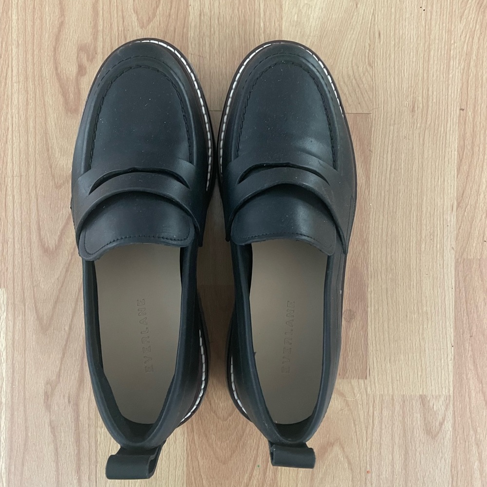 Everlane The Gum Sole penny loafers size 6.5 black